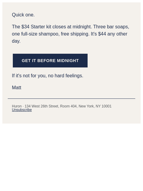 usehuron newsletter: Closing this tonight