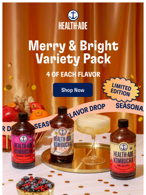 health-ade newsletter: Limited Edition: Merry & Bright is here ❄️