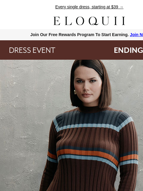 eloquii newsletter: LBDs, sweater dresses, occasion gowns 😍