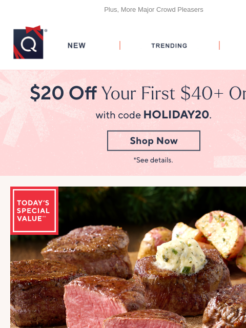 qvcemail newsletter: Almost $100 Off! Rastelli's Filets Mignons + Get $...