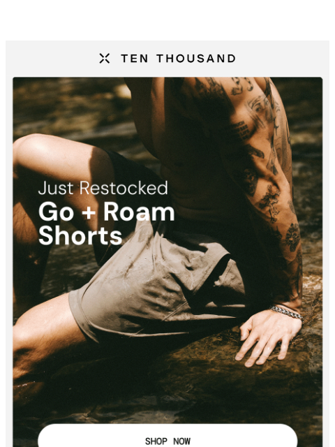 tenthousand newsletter: Just Restocked: Adventure Shorts