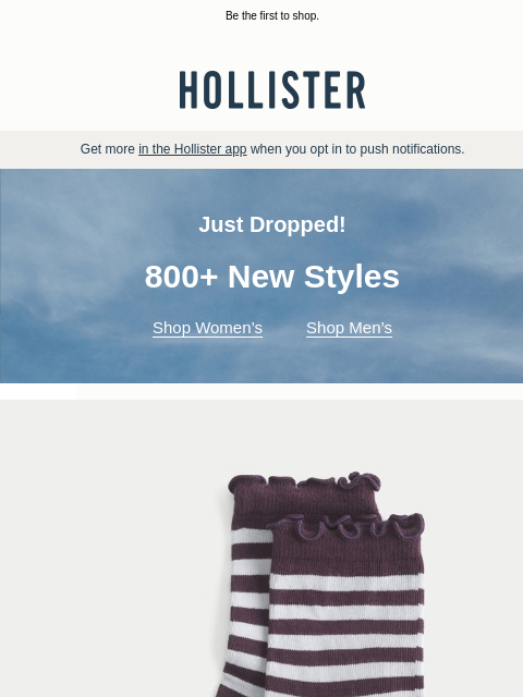 hollisterco newsletter: 800+ new styles inside 📫