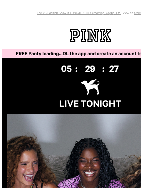 vspink newsletter: Shh! My Show's About to Start 🪽👠✨