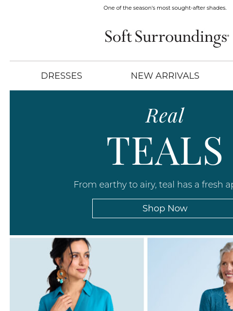softsurroundings newsletter: Teal Appeal