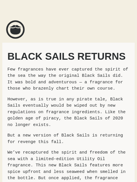 A NEW Black Sails fragrance is coming ͏ ͏ ͏ ͏ ͏ ͏ ͏ ͏ ͏ ͏ ͏ ͏ ͏ ͏ ͏ ͏ ͏ ͏ ͏ ͏ ͏ ͏ ͏ ͏ ͏ ͏ ͏ ͏ ͏ ͏ ͏ ͏ ͏ ͏ ͏ ͏ ͏ ͏ ͏ ͏ ͏ ͏ ͏ ͏ ͏ ͏ ͏ ͏ ͏ ͏ ͏ ͏ ͏ ͏ ͏ ͏ ͏ ͏ ͏ ͏ ͏ ͏ ͏ ͏ ͏ ͏ ͏ ͏ ͏ ͏ ͏ ͏ ͏ ͏ ͏ ͏ ͏ ͏ ͏ ͏ ͏ ͏