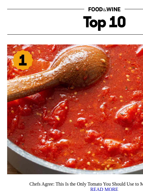 foodandwine newsletter: The Only Tomato You Should Use to Make Tomato Sauc...