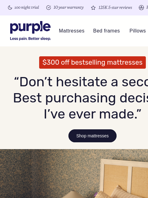 purple newsletter: "Best purchasing decision I've ever made"