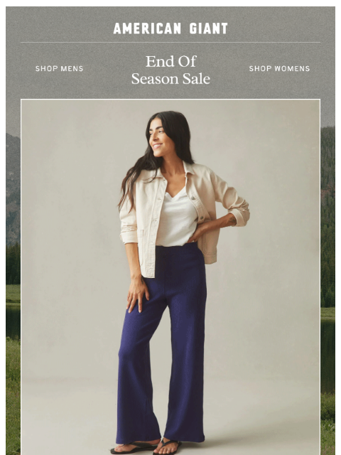 american-giant newsletter: FALL SALE: Three effortless essentials.