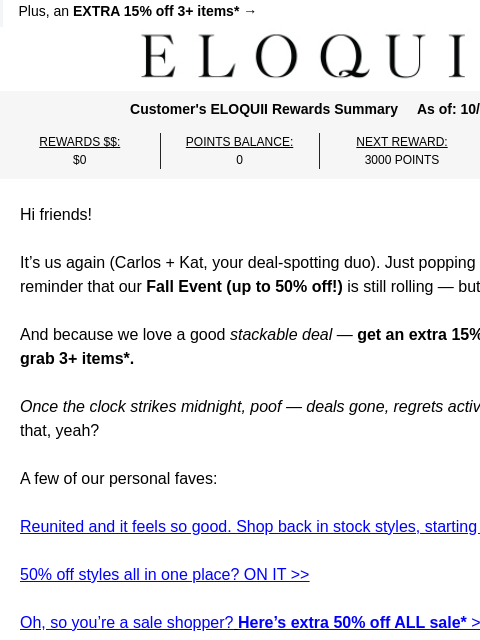 eloquii newsletter: Up to 50% off everything ends TONIGHT