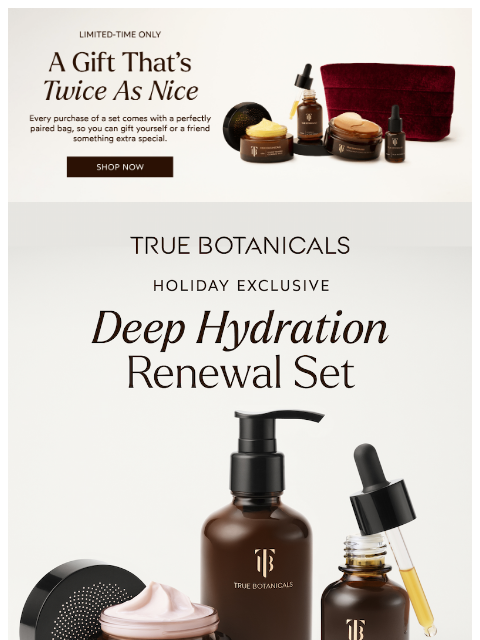 truebotanicals newsletter: Deep Hydration for Winter? Groundbreaking