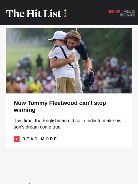 golfdigest newsletter: Tiger Woods is facing a terrible career milestone