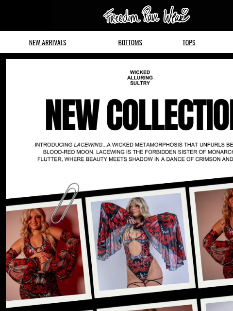 freedomravewear newsletter: HOLO LACEWING ....GONE