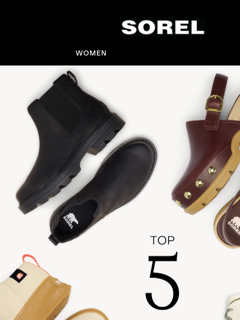 sorel newsletter: The 5 Best-Selling Pairs of Fall