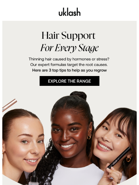 uklash newsletter: Let's talk thinning hair! + 3 top tips 💫
