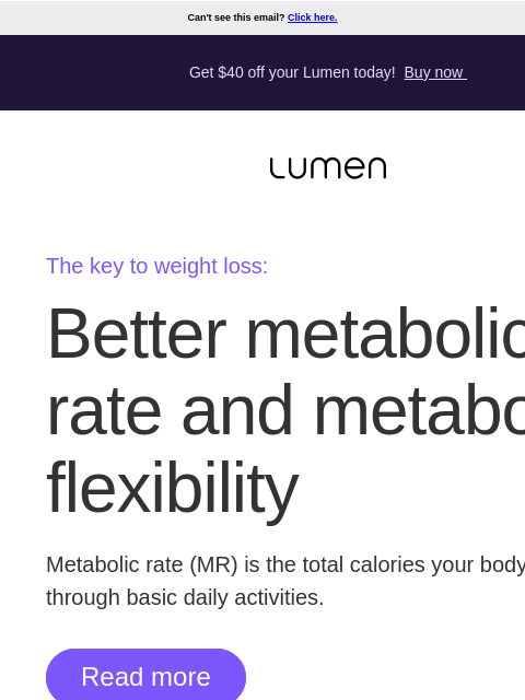 lumen newsletter: How to speed up your metabolism to lose weight