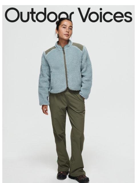 outdoorvoices newsletter: COZY CANDY FLEECE