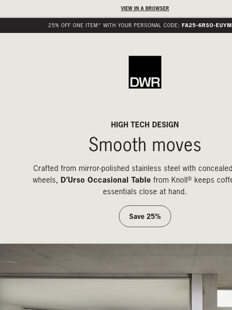 dwr newsletter: Step up your coffee table game