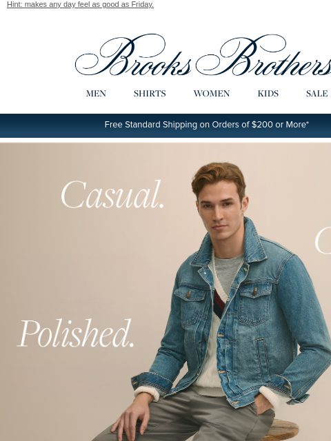 brooksbrothers newsletter: The new way to do casual polish