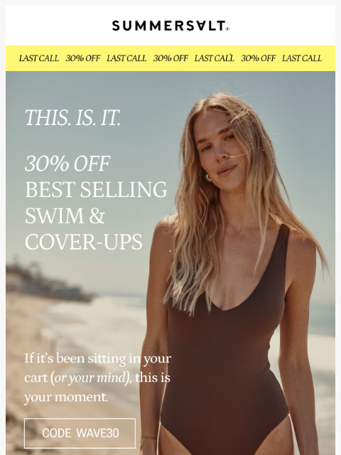summersalt newsletter: Goodbye 30% Off 👋