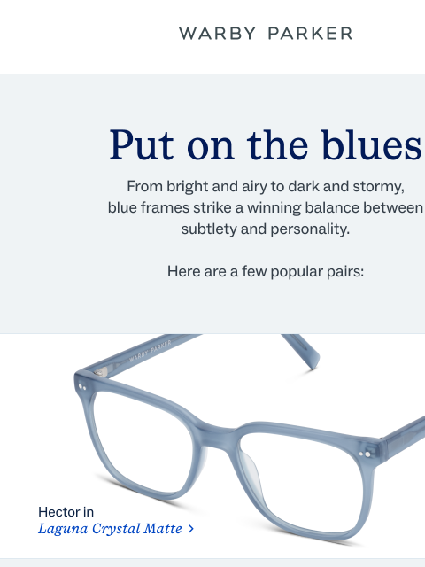 warbyparker newsletter: The best blues