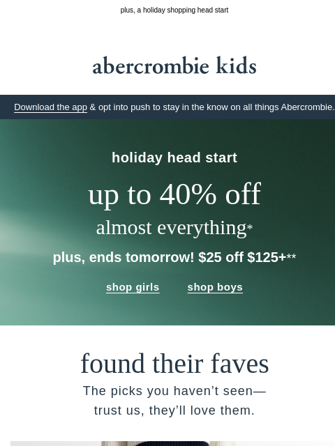 abercrombie newsletter: season’s best they haven't seen yet