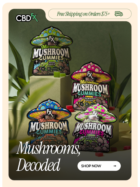 cbdfx newsletter: What goes into our mushroom gummies? 🍄