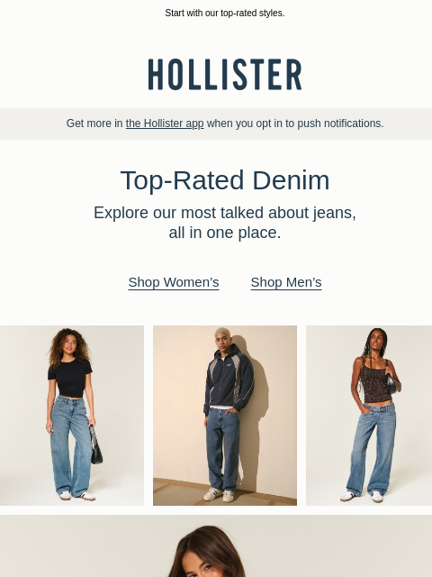 hollisterco newsletter: Find your new favorite denim.