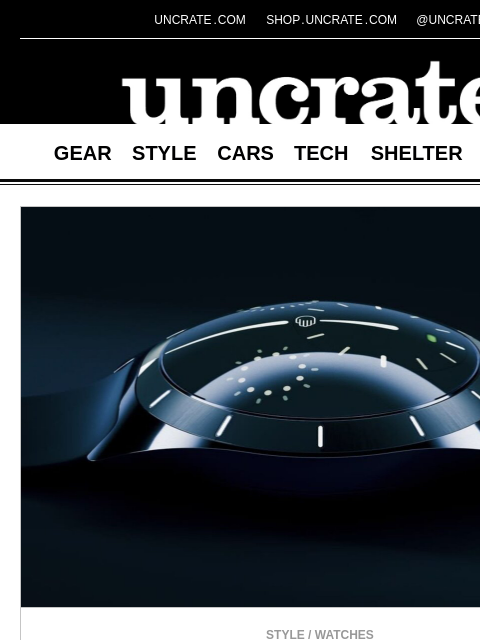 uncrate newsletter: Ressence Type 10 DN Dark Night Watch & more