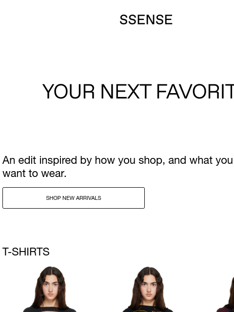 ssense newsletter: New picks: T-SHIRTS, LOW TOP SNEAKERS and more