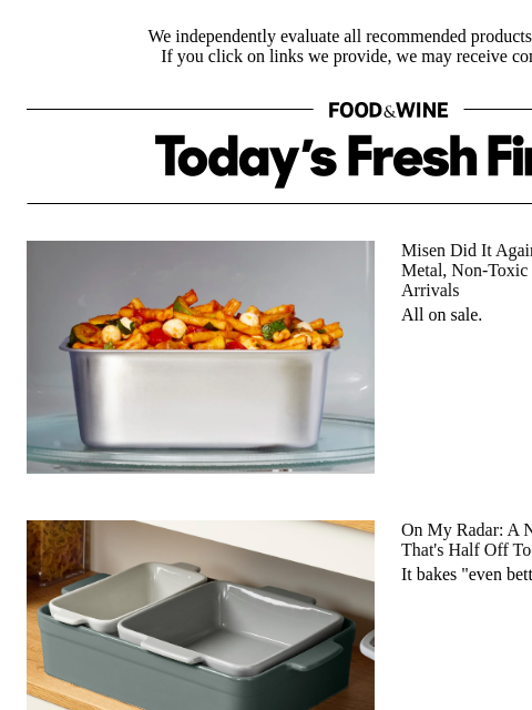 foodandwine newsletter: On My Radar: A Nesting Ceramic Bakeware Set That's...