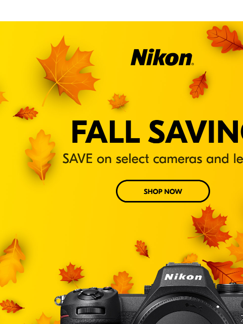 nikon newsletter: Fall Savings Start Now