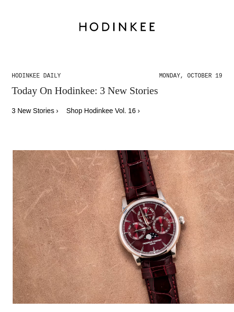 hodinkee newsletter: Hodinkee Daily | 10/19/2026
