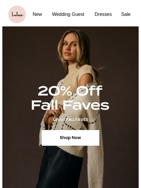 lulus newsletter: The Fall Faves Sale Starts NOW 🥳🍂
