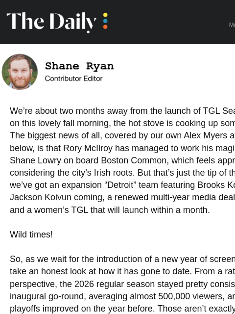 golfdigest newsletter: How are we feeling about TGL Season 3?