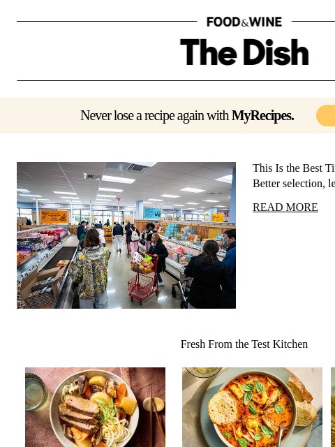 foodandwine newsletter: This Is the Best Time to Go Grocery Shopping