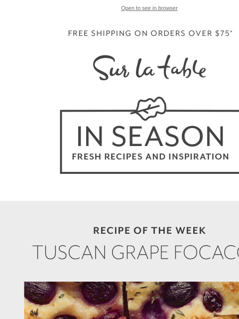 Try our simple and delicious Tuscan Grape Focaccia, plus some of our favorite fall recipes. ‌ ‌ ‌ ‌ ‌ ‌ ‌ ‌ ‌ ‌ ‌ ‌ ‌ ‌ ‌ ‌ ‌ ‌ ‌ ‌ ‌ ‌ ‌ ‌ ‌ ‌ ‌ ‌ ‌ ‌ ‌ ‌ ‌ ‌ ‌ ‌ ‌ ‌ ‌ ‌ ‌ ‌ ‌ ‌ ‌ ‌ ‌ ‌ ‌ ‌ ‌ ‌ ‌ ‌ ‌