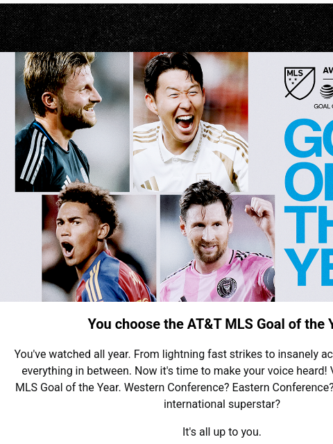 mlssoccer newsletter: Vote now for 2025 AT&T MLS Goal of the Year