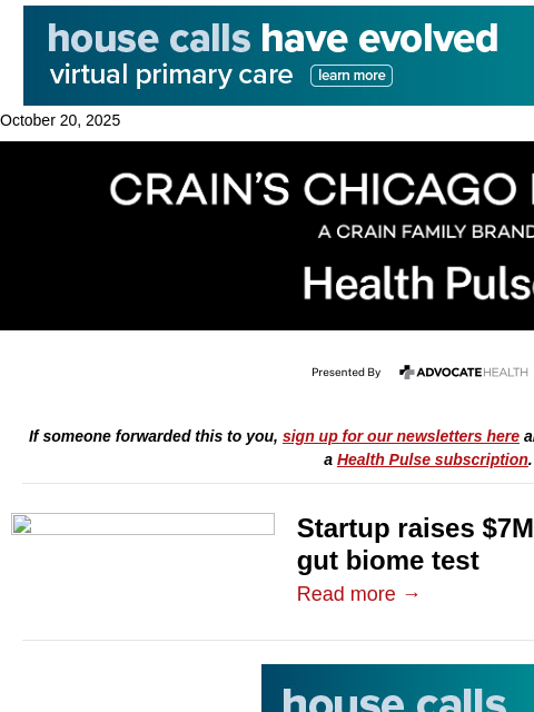 crainalerts newsletter: Startup in pursuit of a "smart bathroom"