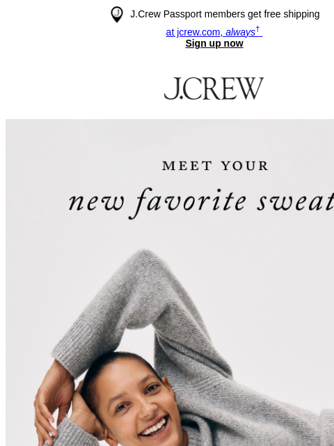 jcrew newsletter: New arrival: the ultimate fall sweater