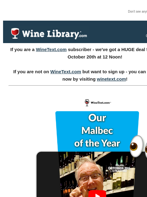 winelibrary newsletter: Love Malbec? Our biggest Malbec deal of 2025 hits ...