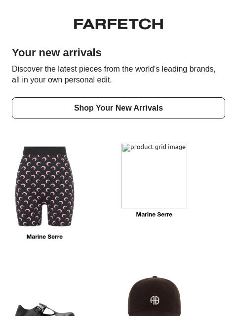 farfetch newsletter: New in: your personal edit