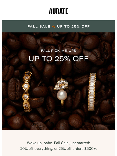 auratenewyork newsletter: FALL SALE: UP TO 25% OFF
