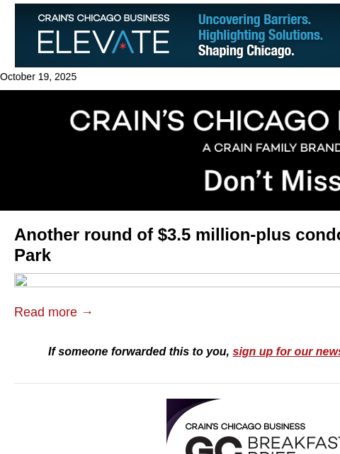 crainalerts newsletter: Highland Park mulls more $3.5M condos