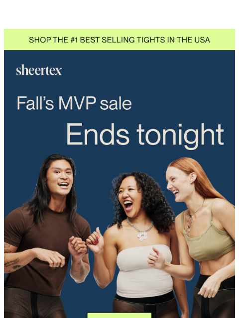 sheertex newsletter: 20% off ends tonight