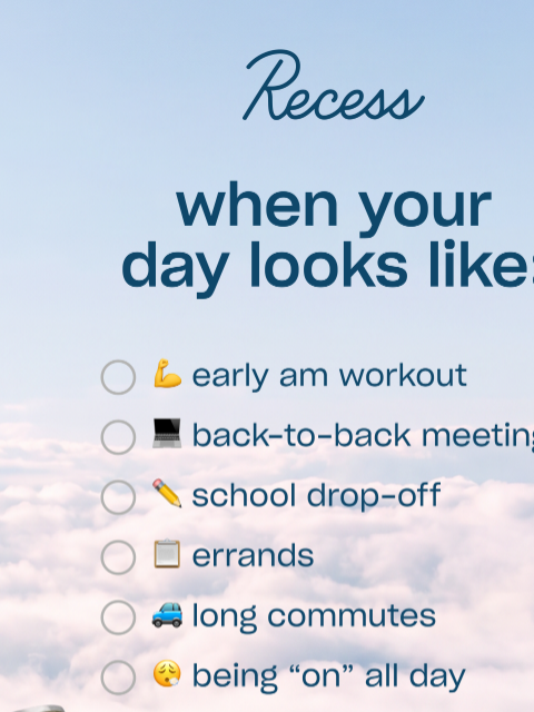 takearecess newsletter: time to downshift