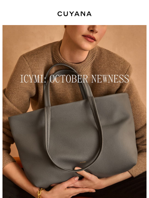 cuyana newsletter: October Newness in Review