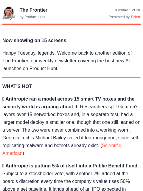 producthunt newsletter: 🧠 The idiot box got smart
