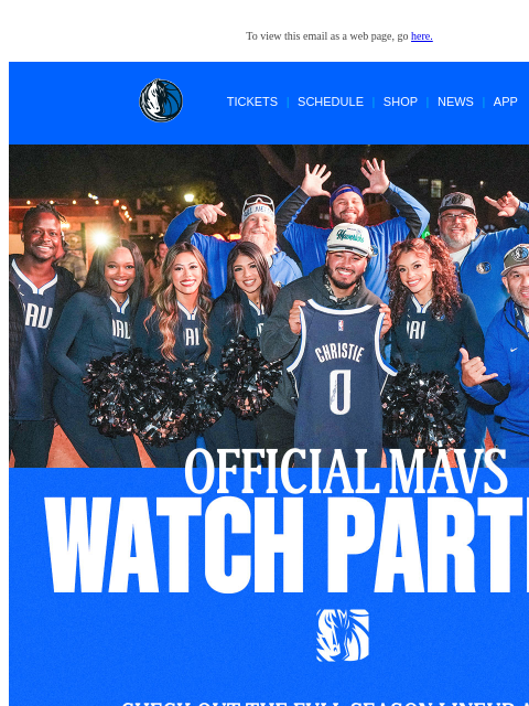 mavsmail newsletter: Find Your Spot to Watch the Mavs! 📺 🎉