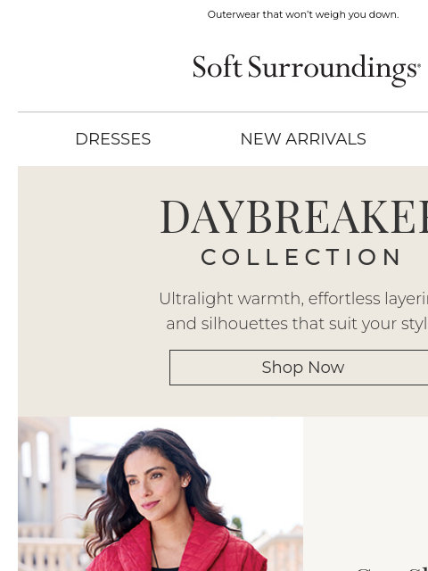 softsurroundings newsletter: The Daybreaker Promise