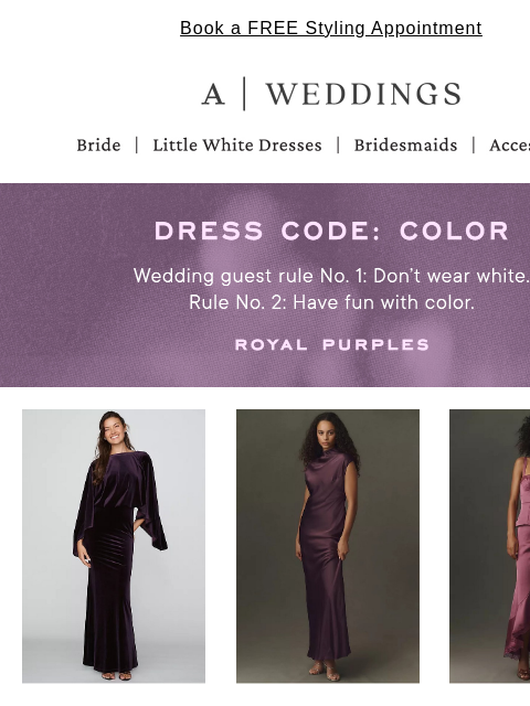 anthropologie newsletter: Dress code: color